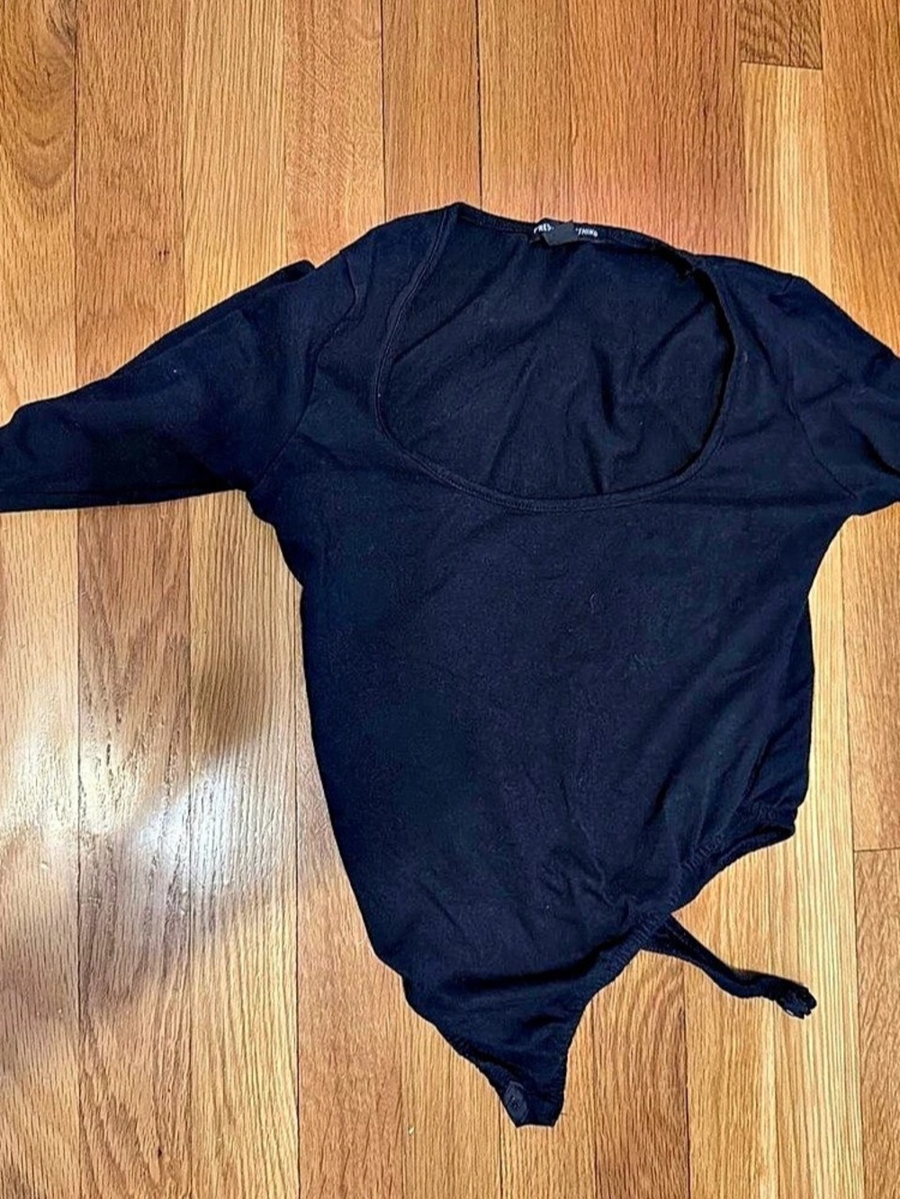 PrettyLittleThing Black Long Sleeve Bodysuit
